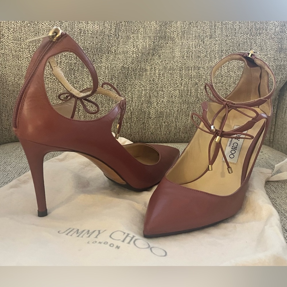 Jimmy Choo Mauve Heels. Worn only a few times. Look brand new.